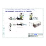La bossa automàtica de fons pla amb una bossa adhesiva superior formant una línia d'embalatge d'embalatge de segellat d'ompliment és encarregada pel nostre client